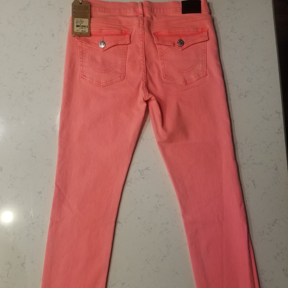 New!True Religion coral crop Jean's, size 30